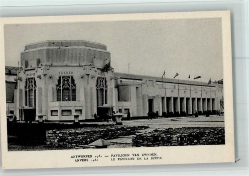 Pavillon de la Suede , 1930 offiz. AK