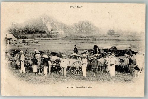 Tonkin Uniform Tracht Convoi militaire Leim löst sich