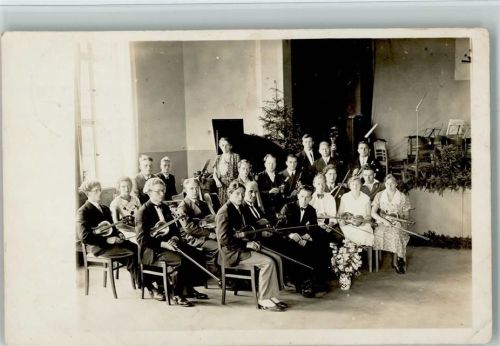 Streichorchester Fotokarte 1933 AK Streichinstrument