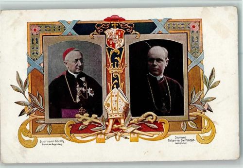 Regensburg Bischof Ignatius von Senestrey Weihbischof Sigmund Freiherr von Ow-Felldorf Schmuckrahmen