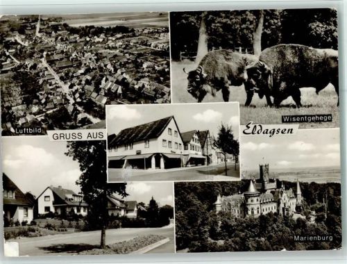 Eldagsen Luftaufnahme Ortsansicht Marienburg Wisentgehege Mehrfachaufnahme