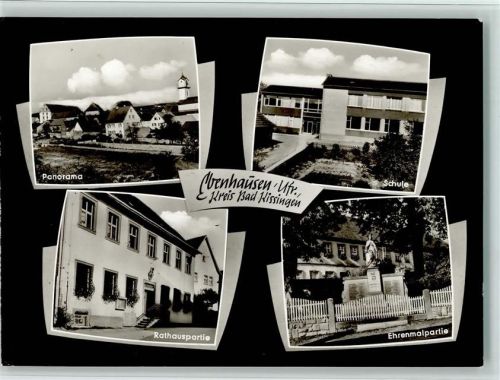 Ebenhausen Panorama Schule Rathauspartie Ehrenmalpartie 4-Bildaufnahme