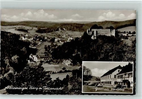 Altleiningen Burg mit Teilanischt Gasthaus zur Burg