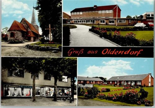 Oldendorf Ortsansichten Kirche Geschäft Johannes Meybohm 4-Bildaufnahme