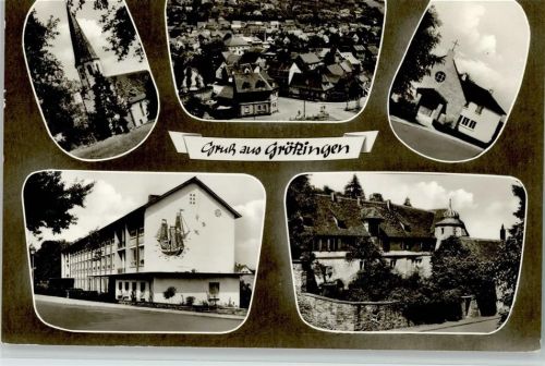 Grötzingen Gesamtansicht Kirche Ortsansichten Mehrfachaufnahme