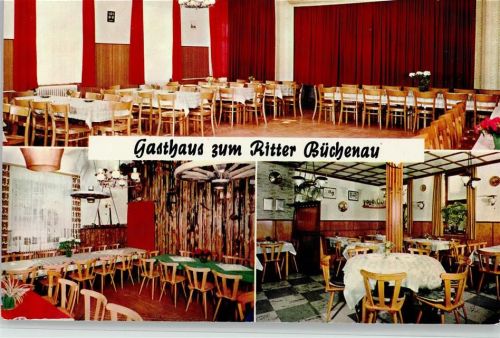 Büchenau Gasthaus zum Ritter Innenaufnahmen Gastraum 3-Bildaufnahme