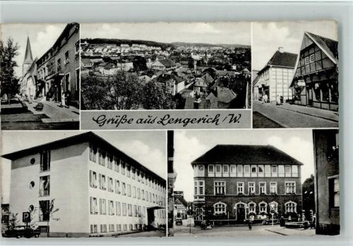 Lengerich Gesamtansicht Kirche Fachwerkhäuser Mehrfachaufnahme