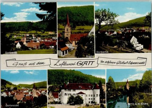 Glatt Dorfpartie Kirche Ortsansicht Beim alten Schloß Partie an der Kirche Mehrfachaufnahme
