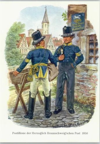 DBP I/6- Postillione Braunschweig 1850 - AK