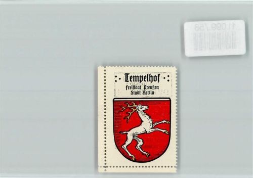 Tempelhof Vignette Wappen Kaffee Hag ca 1920-1940