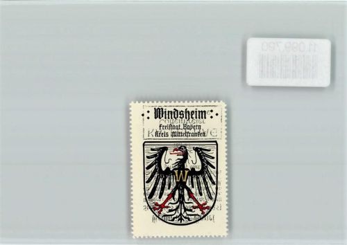 Bad Windsheim Vignette Wappen Kaffee Hag ca 1920-1940