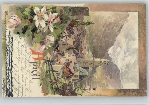 Serie Monatsgrüsse "April" ca 1900 AK