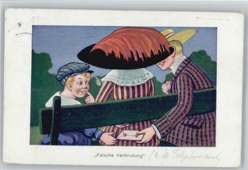 Falsche Verbindung - Liebesbrief - 1913 AK
