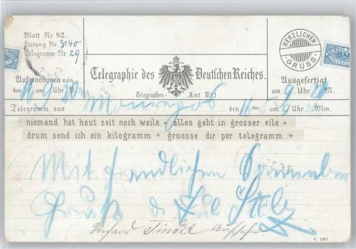 Telegramm 1901 AK