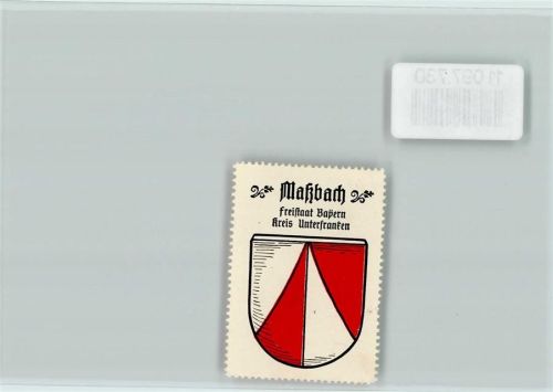 97711 W8734 Maßbach - Vignette Wappen Kaffee Hag ca 1920-1940