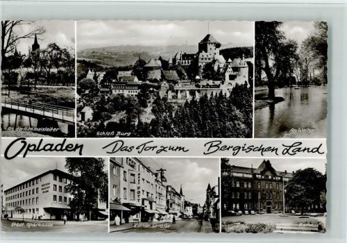 Opladen An der Himmelsleiter Schloß Burg Am Weiher Städt. Sparkasse Kölner Straße Rathaus