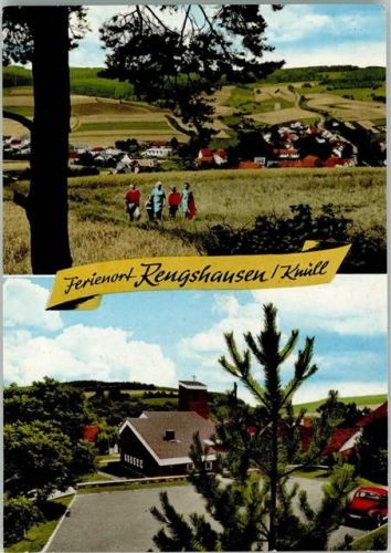 Rengshausen Knüllandschaft mit Rengshausen Kirche 2-Bildaufnahme