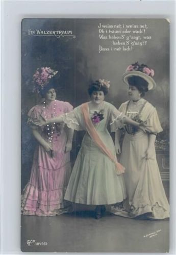 Serie 1845-5 Verlag GLCo - Walzertraum - Glamour Frauen - Hutmode