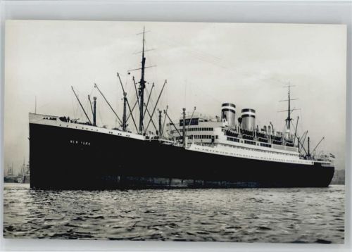 Schiff New York Hamburg-Amerika-Linie Foto AK