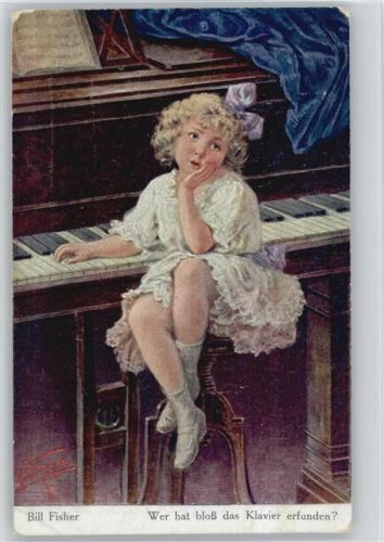 Wer hat bloß das Klavier erfunden 1919 AK Verlag NPG 286 -