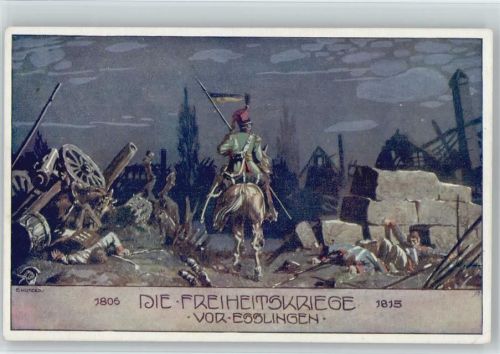 sign Kutzer Ostmark Nr. 65 - Die Freiheitskriege - Vor Esslingen - Militär Revolution