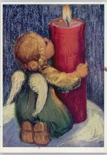 Nr. 375 Ein Freudenlicht - Engel mit Kerze Weihnachten