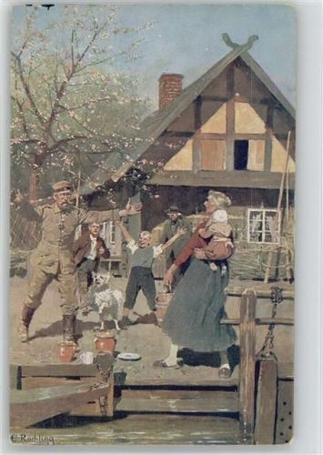 1916 sign Röchling Heimaturlaub AK Rotes Kreuz Wohlfahrt