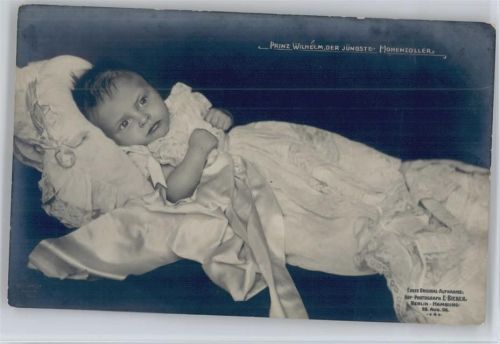 Prinz Wilhelm als Baby - Erste Original-Aufnahme Bieber 28. Aug. 1906 Foto AK