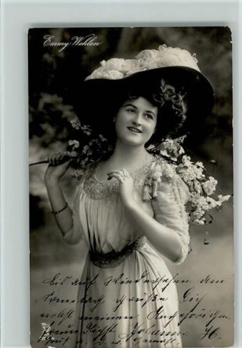 1913 Emmy Wehlen Foto AK Hutmode