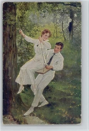 Verlag Wolff K 1272 - Auf der Schaukel - Liebe Poesie Borrmeister, R. Künstlerkarte