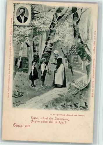 sign Daiber - Hänsel und Gretel von Humperdinck Komponist 1900 Serie 3 Nr. 3748 AK