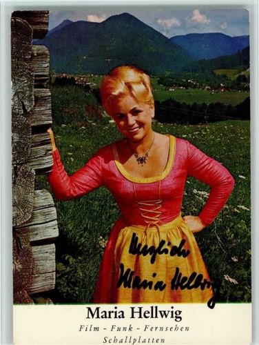 Maria Hellwig Original Autogramm