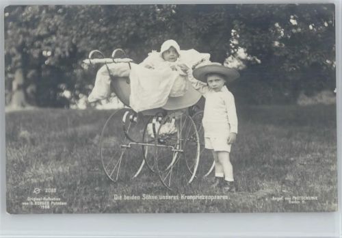 Die beiden Söhne , Baby im Kinderwagen , Nr. 2088 Photochemie