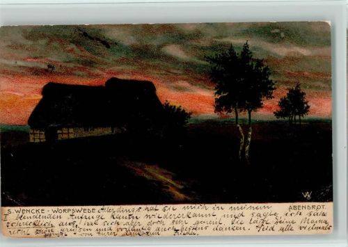 sign Wencke Worpswede - Abendrot - Landschaft