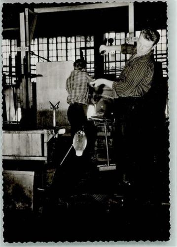 Am Ofen arbeiten die Glasbläser - Süssmuth Glashütte 1962 AK