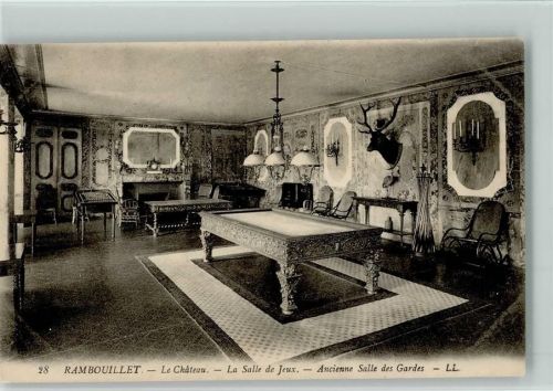 Rambouillet - Le Chateau - La Salle de Jeux - Billiard Room Billard