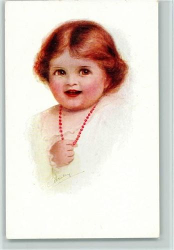 Verlag LP Serie 686-V Kinderporträt , Kind mit Perlenkette