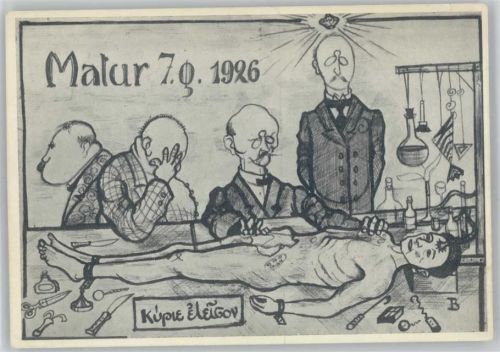 Matur 1926 - Humor - Pathologie - Karikatur