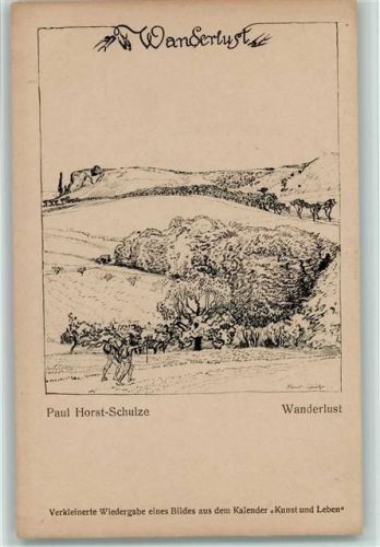 Wanderlust sign Paul Horst Schulze - aus dem Kalender "Kunst und Leben
