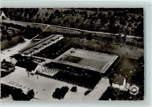 Geislingen Schöning Luftbild Flg 1086-f- Schwimmbad , sehr gute Erhaltung AK