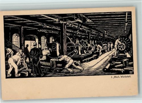 Essen I. Meschanische Werkstatt - Historisches aus den Krupp Betrieben 1812-1912 - Berufe