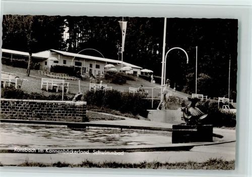 Ransbach-Baumbach 1965 Schwimmbad, Aero Bild Verlag Nr. 57833, sehr gute Erhaltung AK