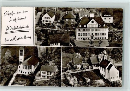 69151 W6903 Waldhilsbach Foto AK Luftbild - Gasthaus Kellermann, sehr gute Erhaltung AK