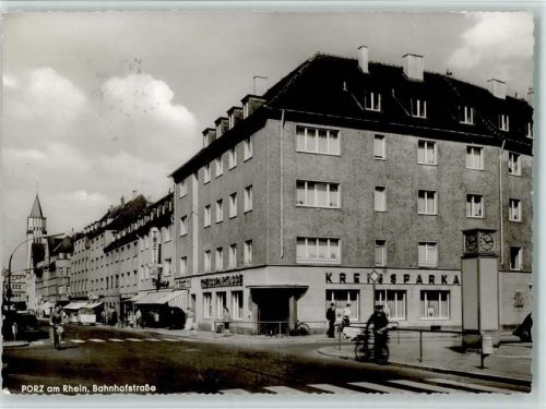 Köln Porz 706 1963 Bahnhofstraße , Kreissparkasse AK