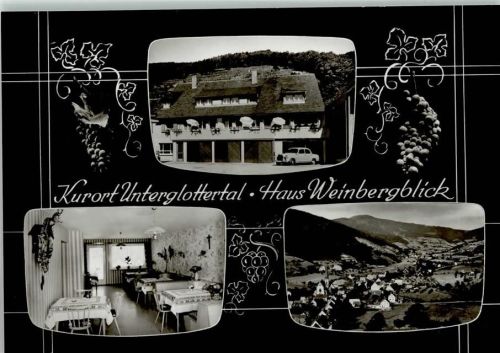 Unterglottertal Haus Weinbergblick Innenaufnahme Gastraum Gesamtansicht 3-Bildaufnahme Trauben