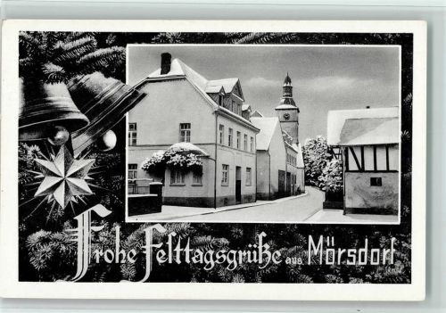 Mörsdorf Frohe Festtage, Winter, sehr gute Erhaltung AK