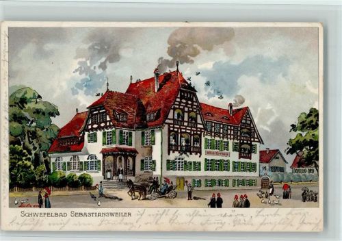 Bad Sebastiansweiler 1910 Schwefelbad, sign Bartle, gute Erhaltung AK