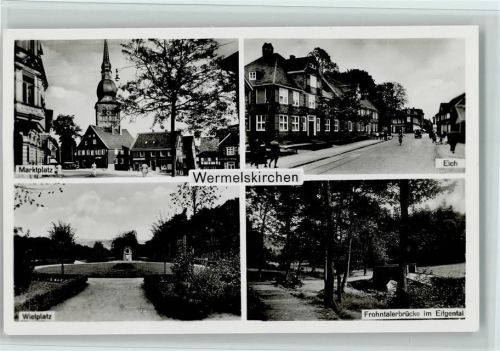 Wermelskirchen 1944 Marktplatz, Eich, Wielplatz, gute Erhaltung AK