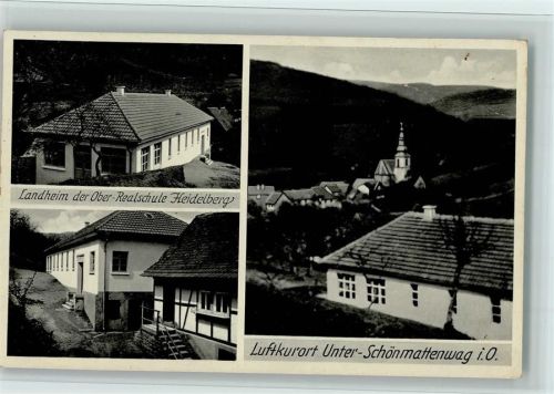 Unter-Schönmattenwag Landheim der Ober-Realschule Heidelberg Ortsansichten 3-Bildaufnahme