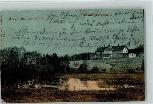 Leutkirch 1912 Bezirkskrankenhaus AK